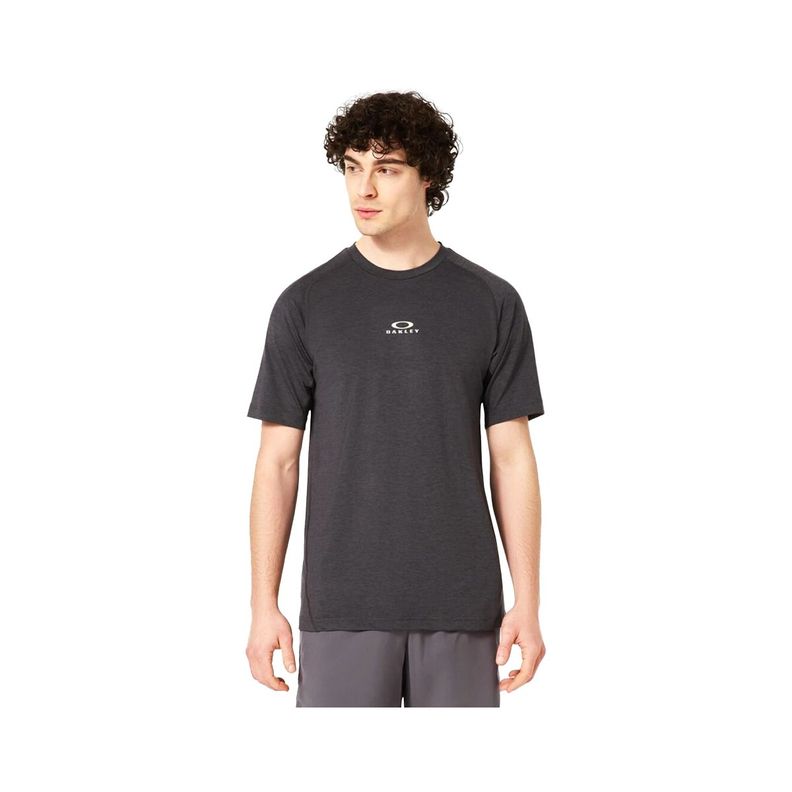 Polera Oakley O-Fit RC SS Hombre Black/Gray Heather-0