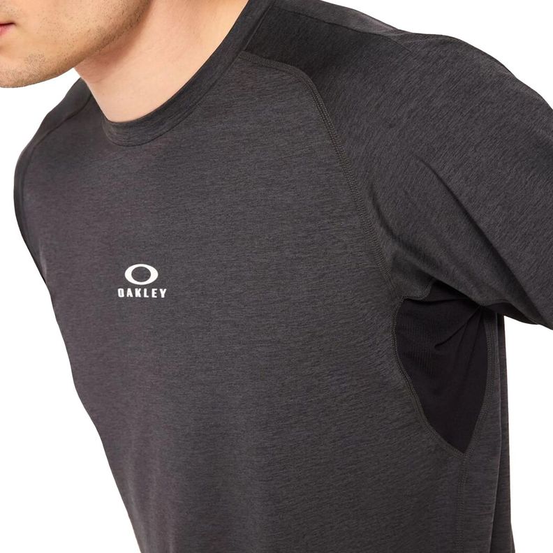 Polera Oakley O-Fit RC SS Hombre Black/Gray Heather-3