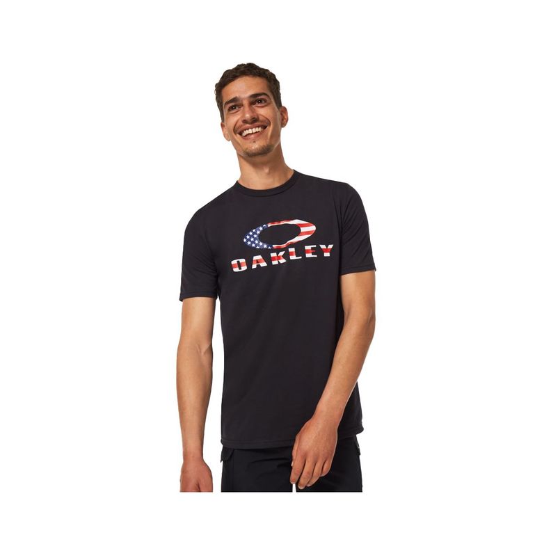Polera Oakley Bark Hombre Black/American-0