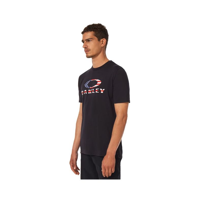 Polera Oakley Bark Hombre Black/American-1