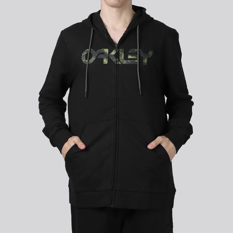 Polerón Hombre Teddy Full Zip Oakley Black/Tiger Mint camo-0