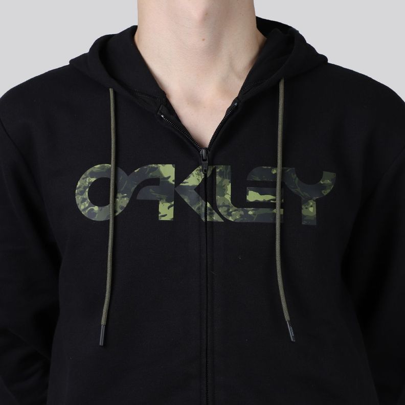 Polerón Hombre Teddy Full Zip Oakley Black/Tiger Mint camo-3