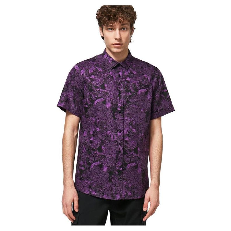 Camisa Oakley All Over Dark Floral Hombre Morado-1