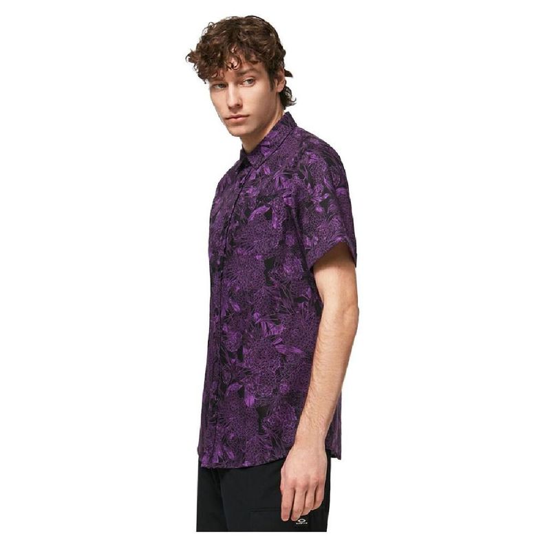 Camisa Oakley All Over Dark Floral Hombre Morado-2