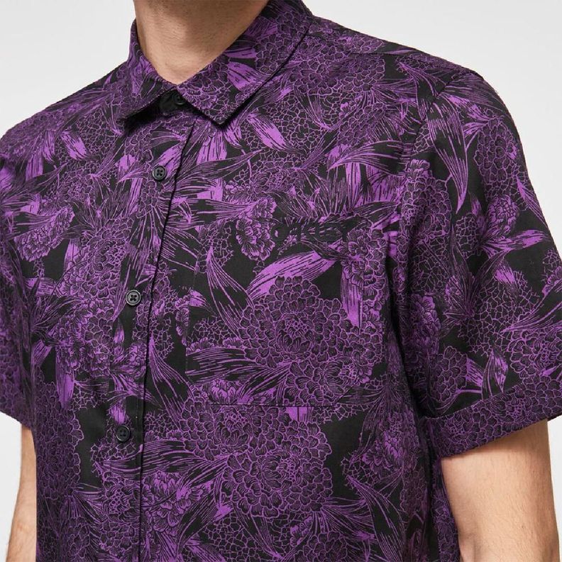 Camisa Oakley All Over Dark Floral Hombre Morado-5