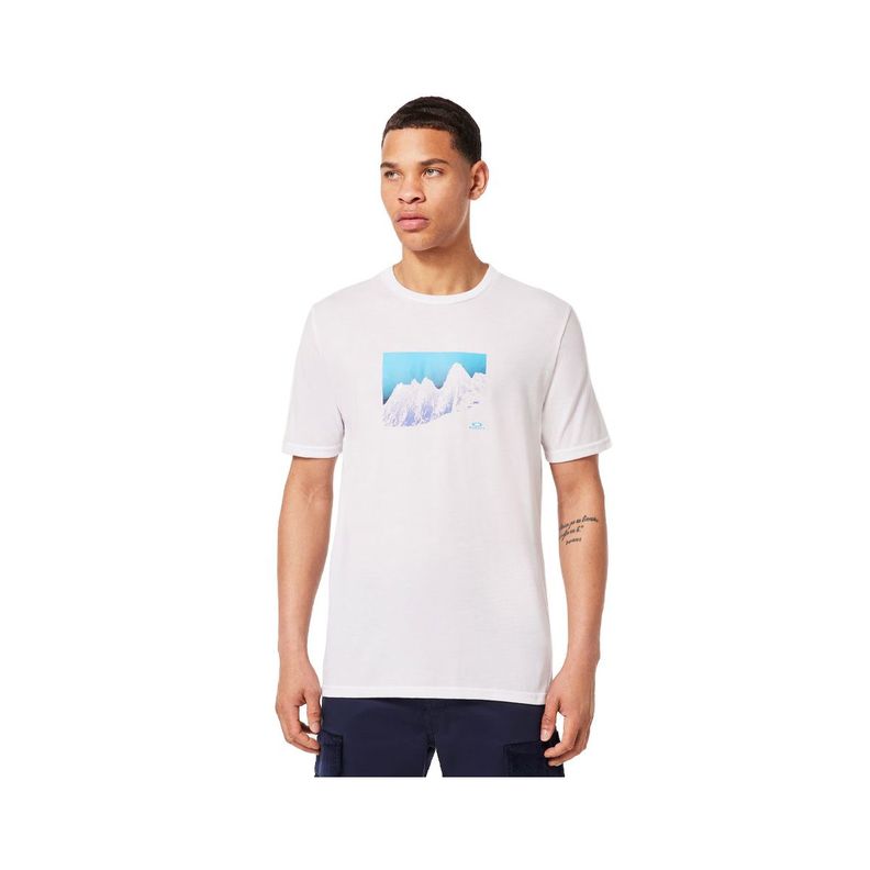 Polera Oakley Snow Caps Hombre White-0