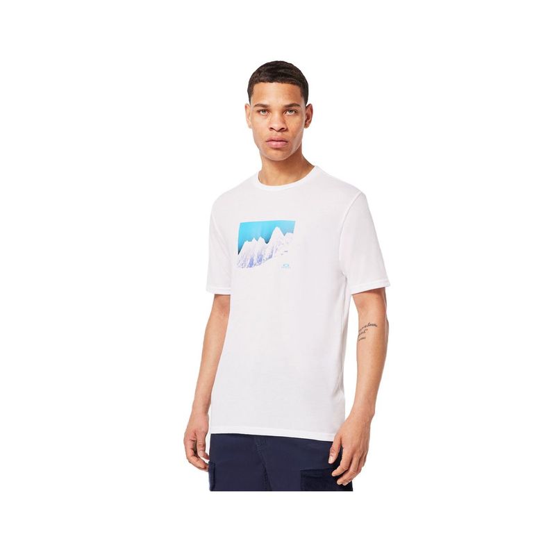 Polera Oakley Snow Caps Hombre White-1