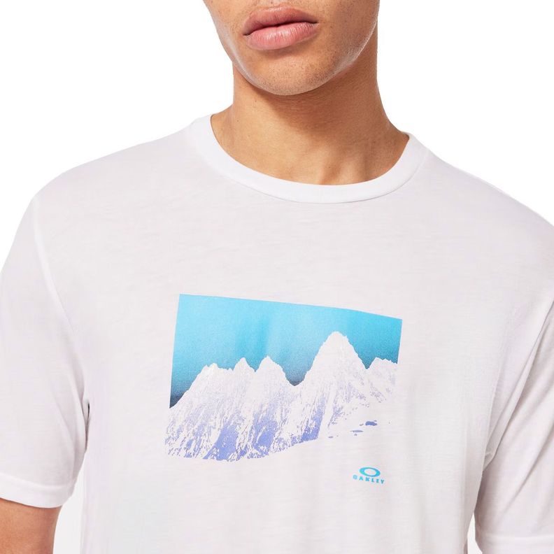 Polera Oakley Snow Caps Hombre White-4