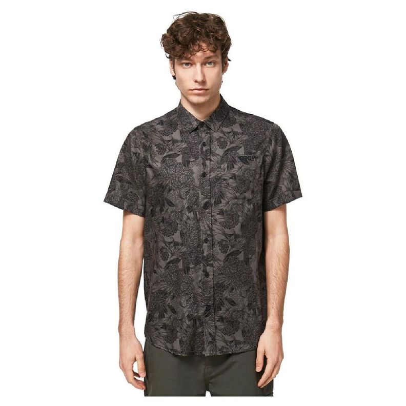 Camisa Oakley All Over Dark Floral Hombre Gris-1