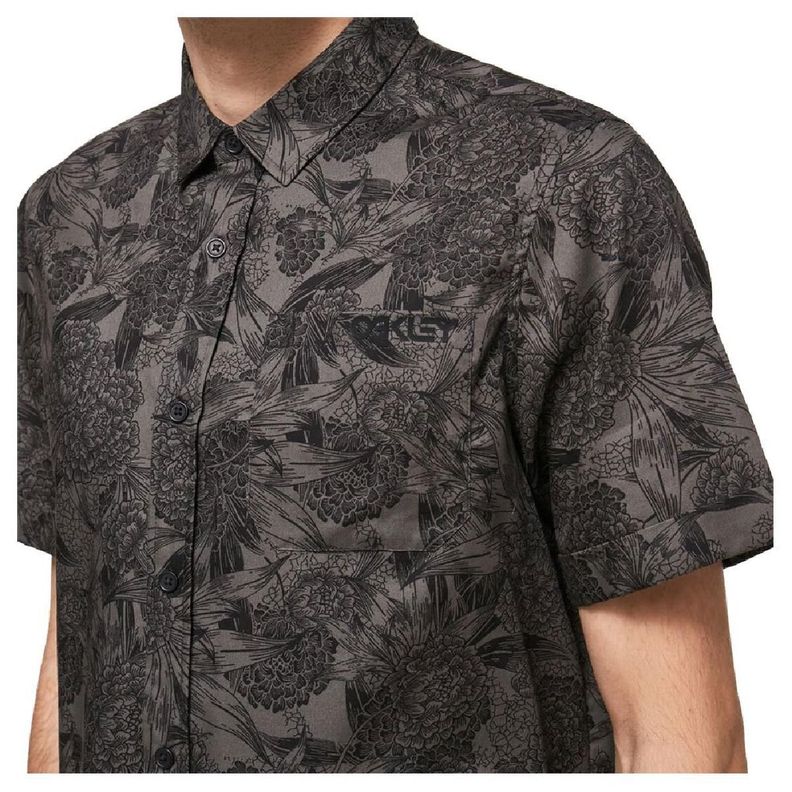 Camisa Oakley All Over Dark Floral Hombre Gris-5