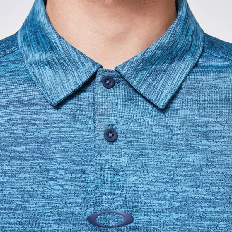 Polera Oakley Gradient Gravity Polo 2.0 Hombre Celeste-5