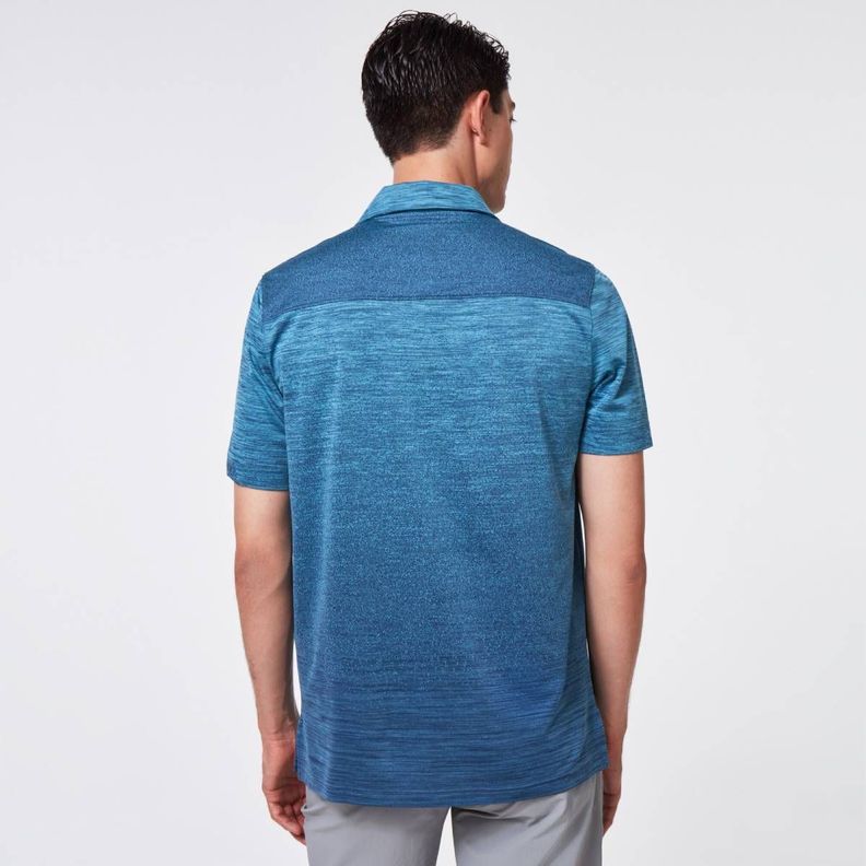 Polera Oakley Gradient Gravity Polo 2.0 Hombre Celeste-0