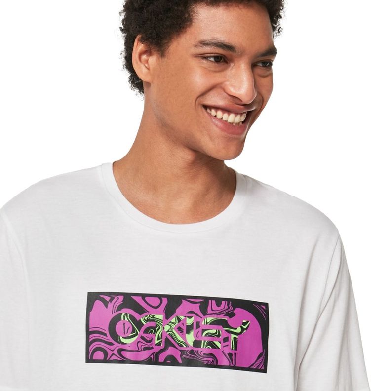 Polera Oakley The Walls B1B Hombre White-4