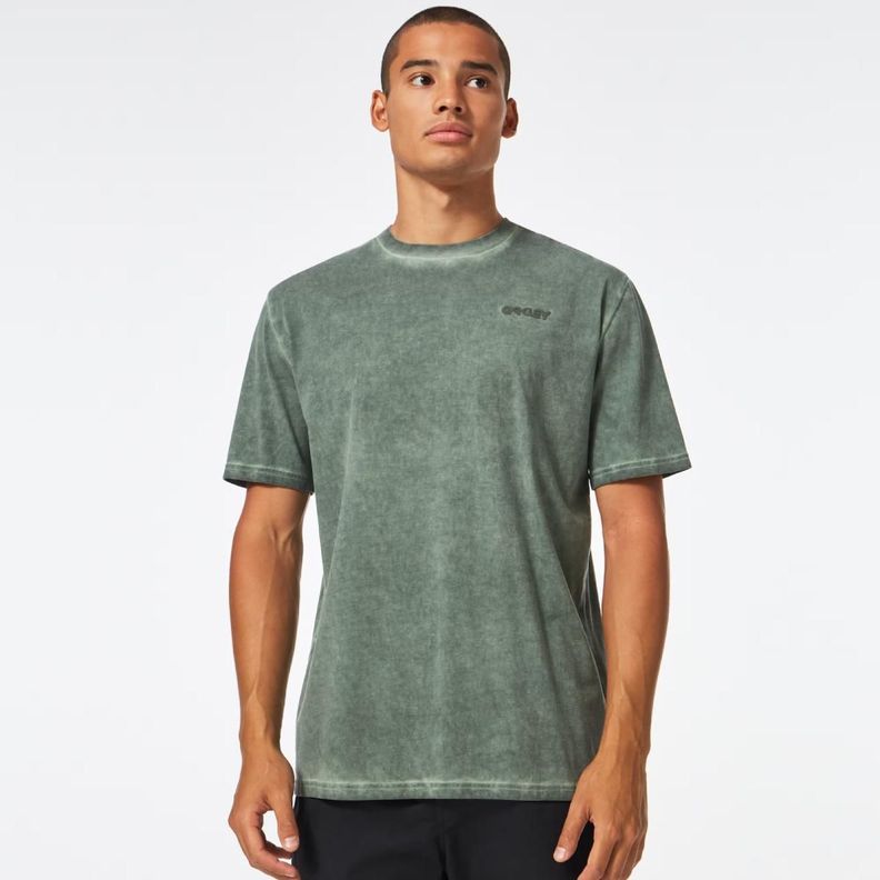 Polera Oakley Overdyed B1B Logo Hombre Verde-0