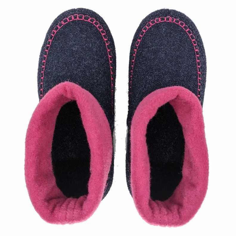 Pantufla Thredbo Slipper Navy& Pink Gumbies-4
