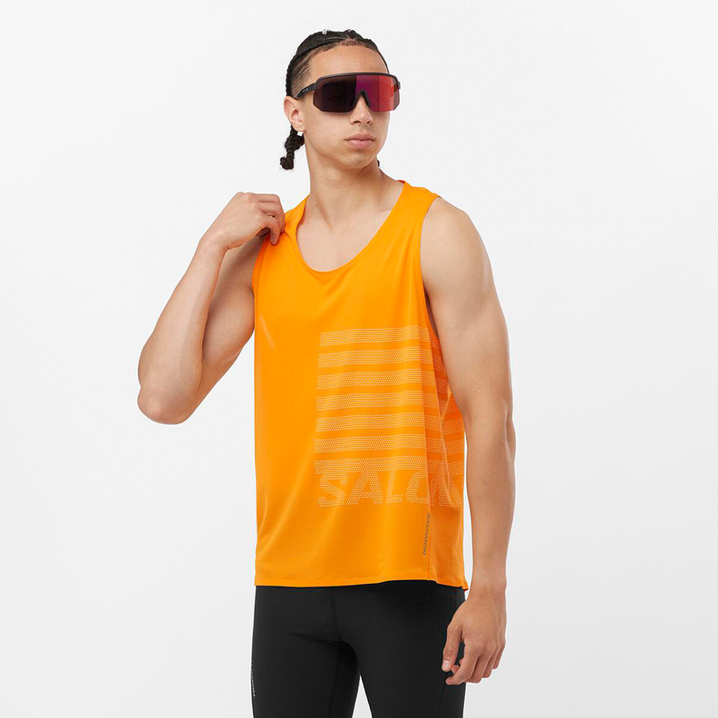Polera Hombre Sense Aero Singlet Gfx Na Salomon-1