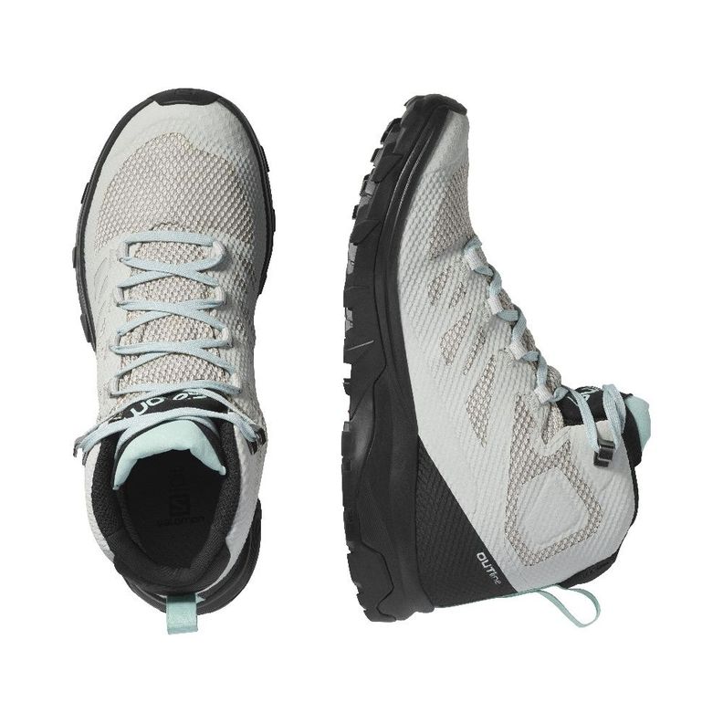 Zapatilla Mujer Outline Mid Gtx Plata Salomon-1