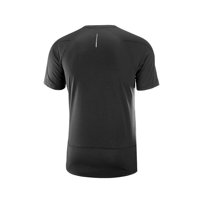 Polera Hombre Cross Run Ss Tee M Deep Black Salomon-2