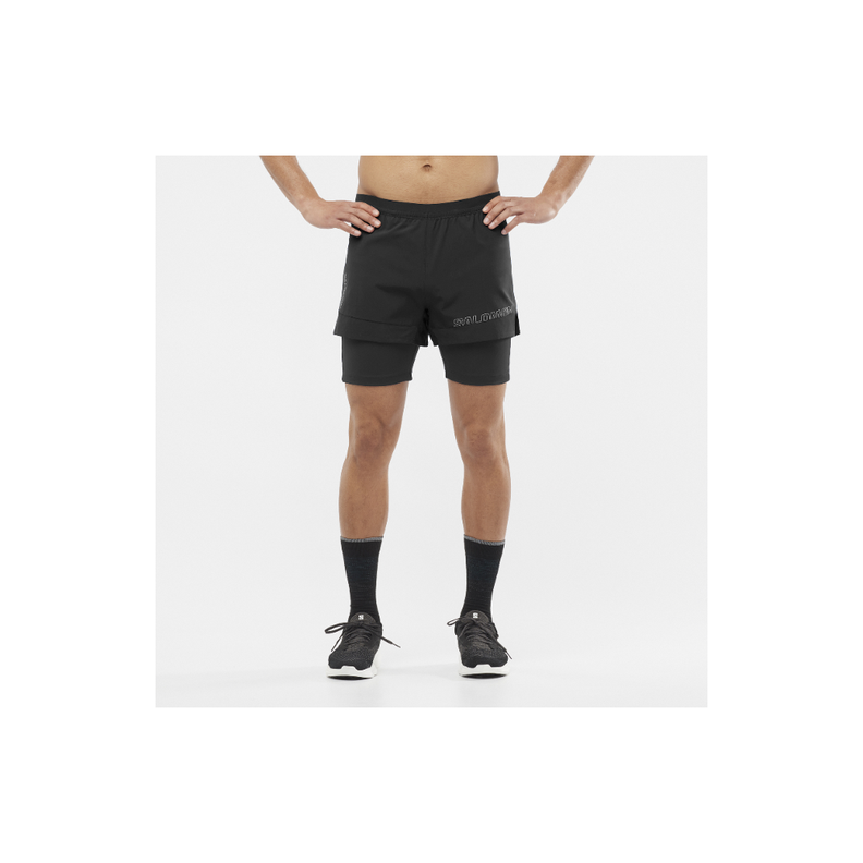Short Hombre Cross 2in1 Negro Salomon-1