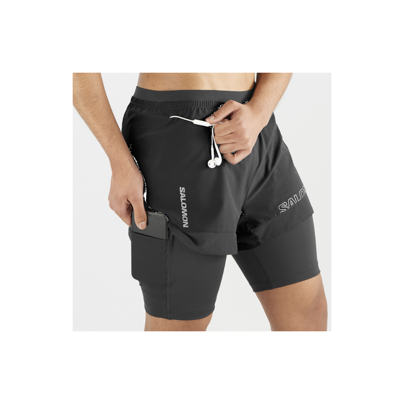 Short Hombre Cross 2in1 Negro Salomon-3