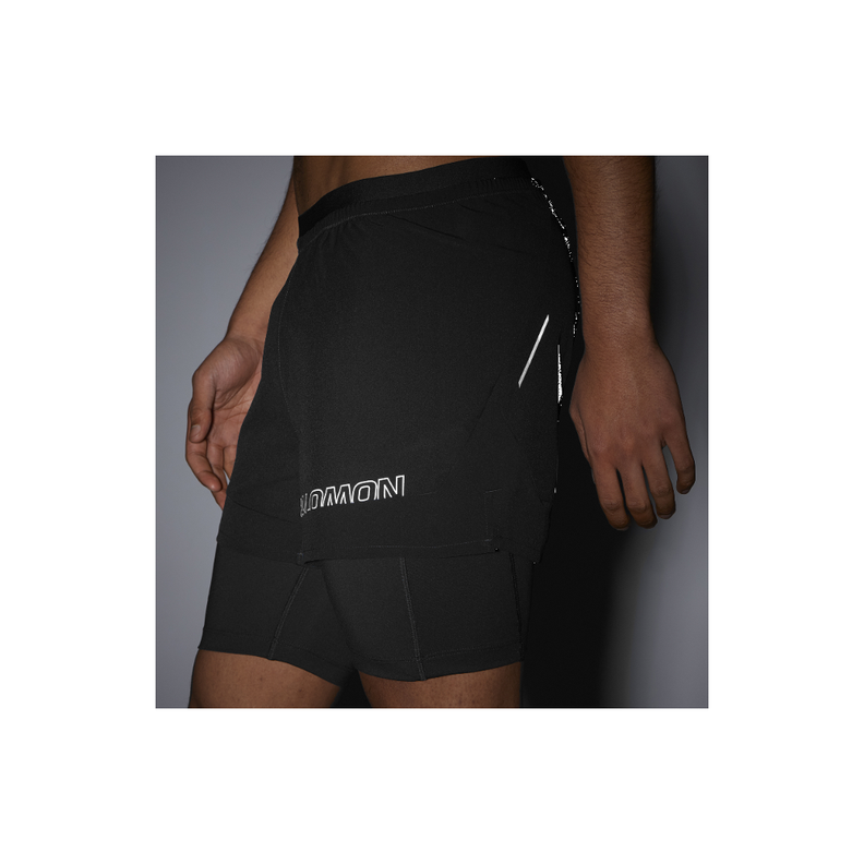 Short Hombre Cross 2in1 Negro Salomon-4