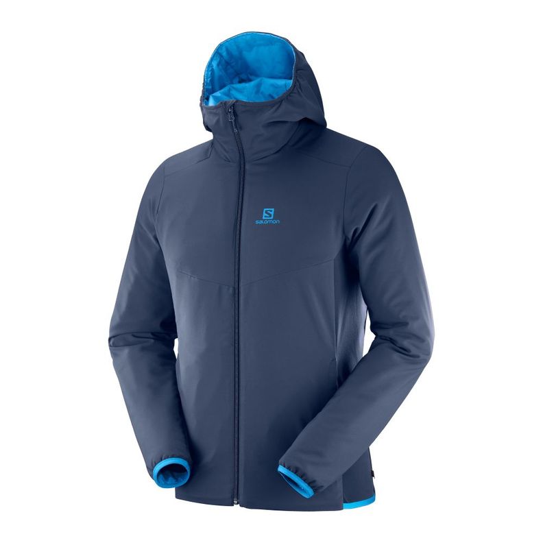 Chaqueta Hombre Drifter Mid Hoodie Azul Salomon-1
