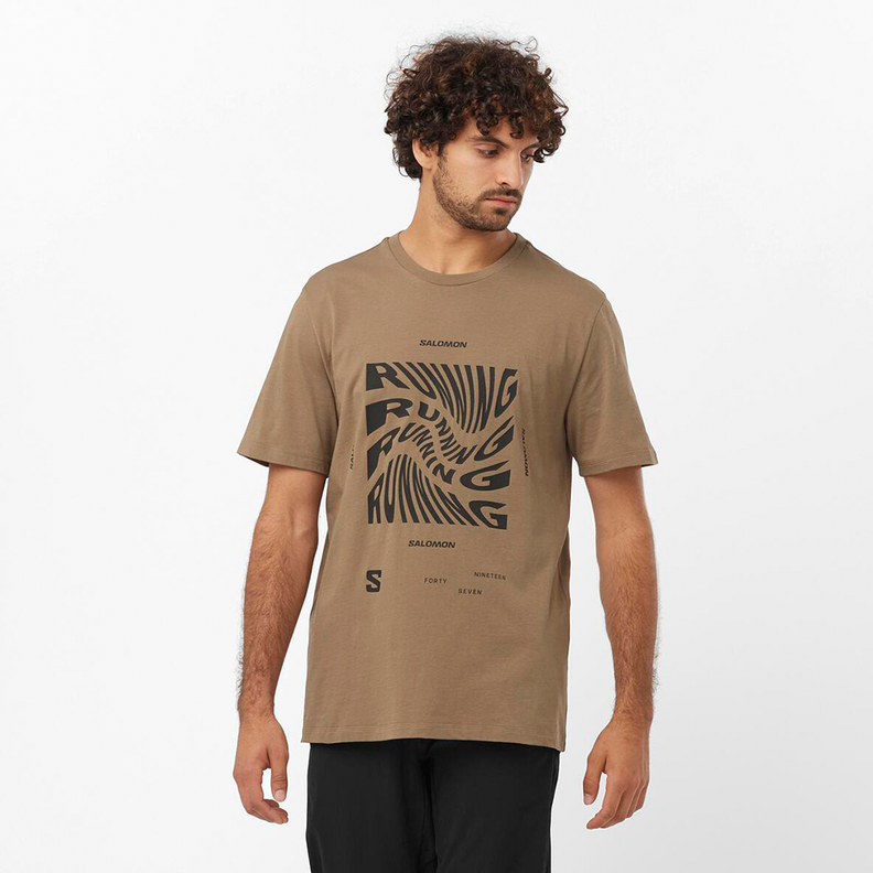 Polera Hombre Running Graphic Ss Be Salomon-1