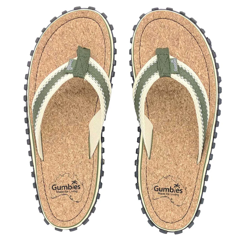 Sandalias Gumbies Corker Flip-Flops Verde-0