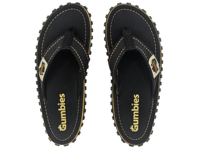 Sandalia Hombre Íslander Flip-Flop Negro Gumbies-0