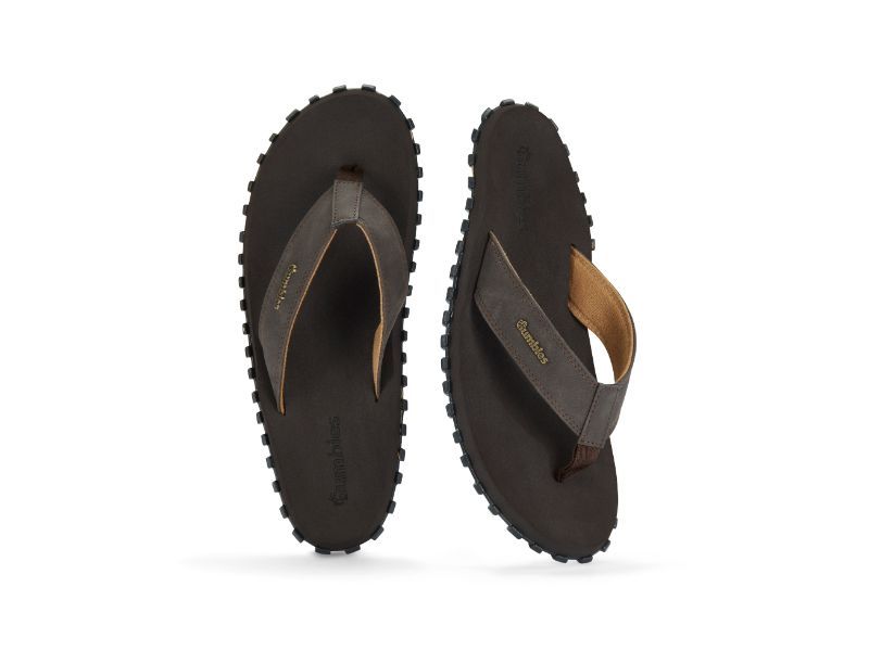 Sandalia Hombre Vegovert Flip- Flop Marron Gumbies-1