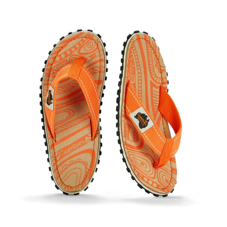 Sandalia Hombre Íslander Flip-Flop Naranjo Gumbies-0