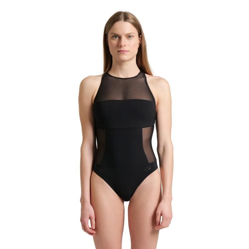 Traje De Baño Mujer Arena Feel Mesh Panels Pro N-0