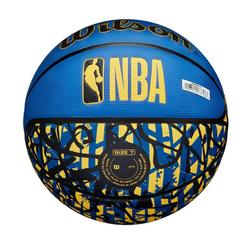 Pelota Basketball Nba Team Graffiti Gs Warriors 7 Wilson-1