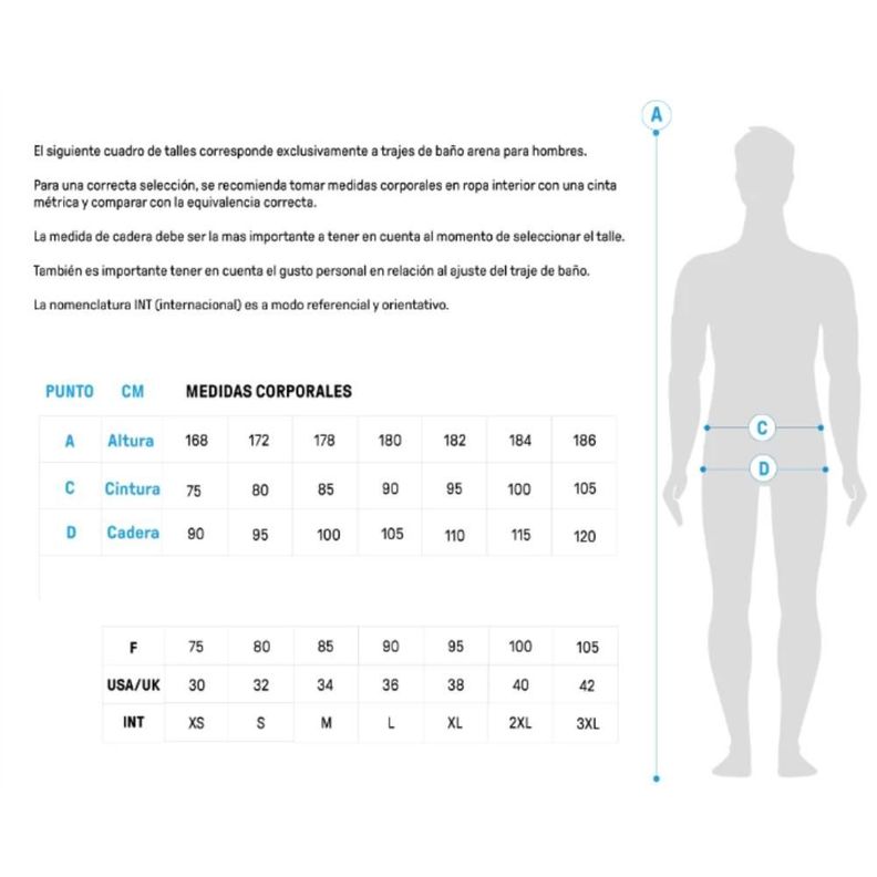 Traje De Baño Tipo Boxer Hombre Panel  Azul Arena-7