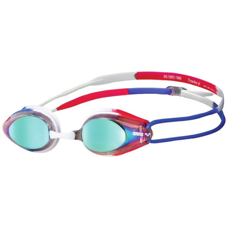 Lentes De Natacion Junior Tracks Jr Mirror R Arena Rojo