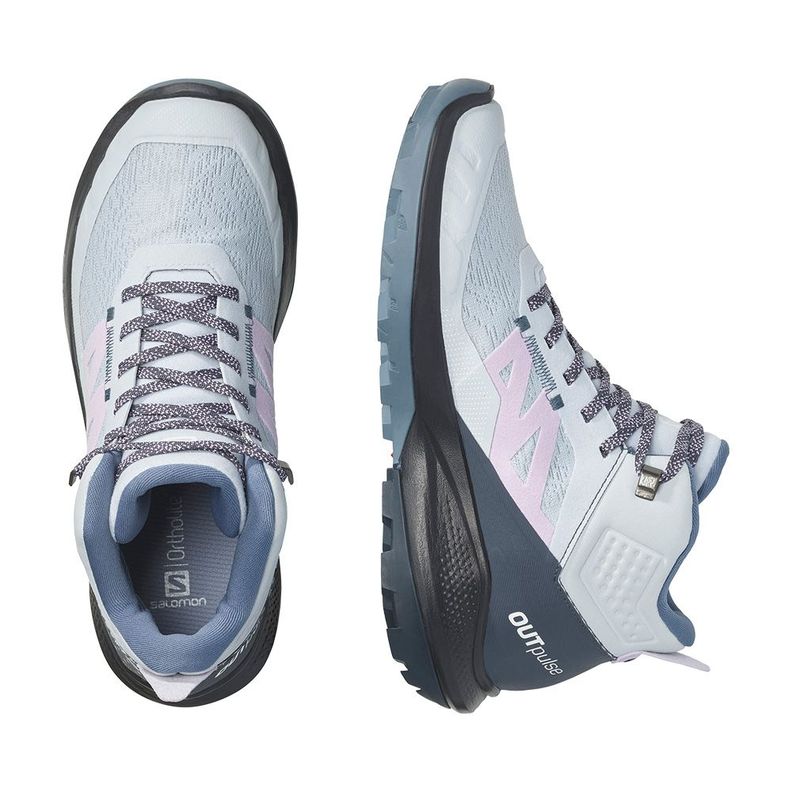 Zapatilla Mujer Outpulse Mid Gtx Gris Claro-1