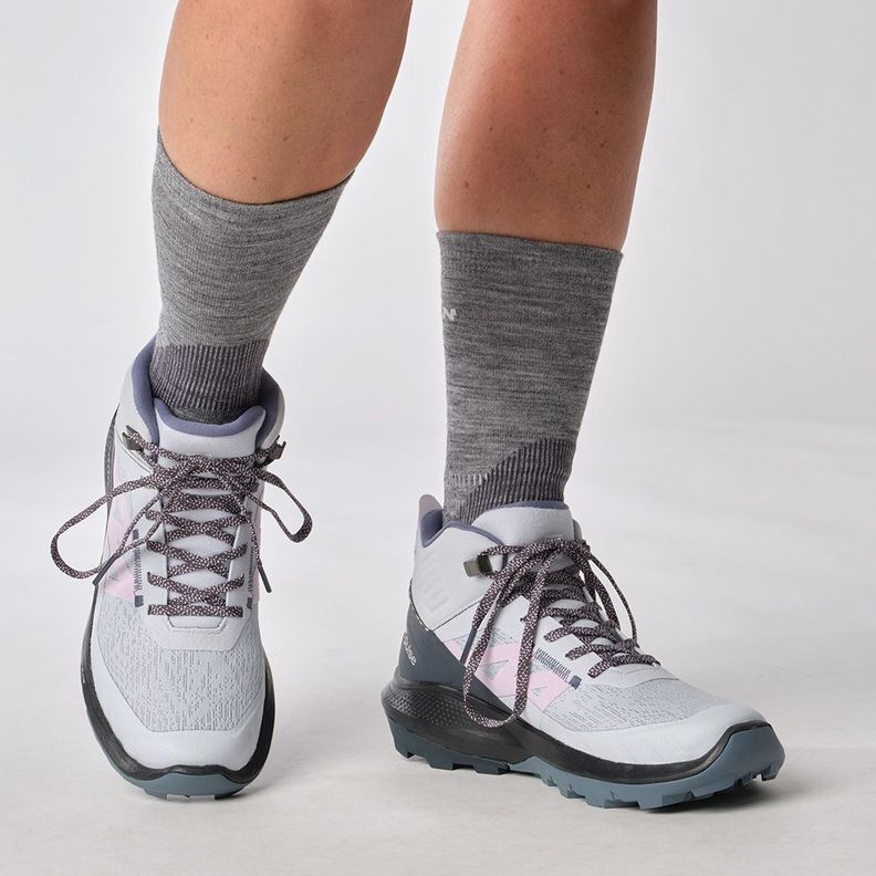 Zapatilla Mujer Outpulse Mid Gtx Gris Claro-4