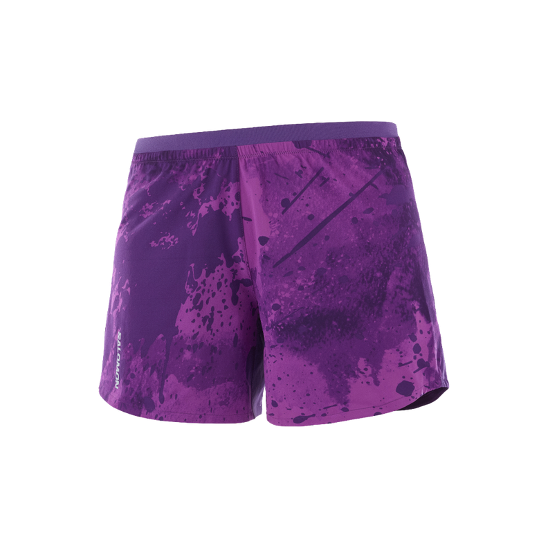 Short Mujer Cross 5" Morado Salomon-0