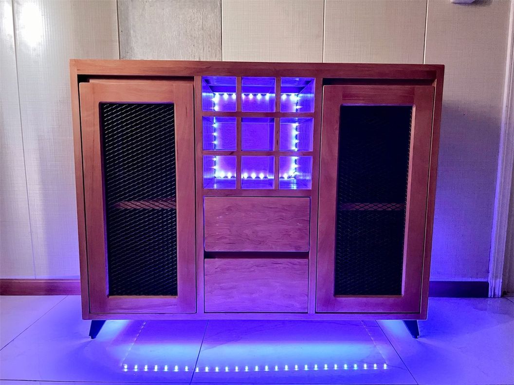 Mueble para vinos y licores con retroiluminación-1