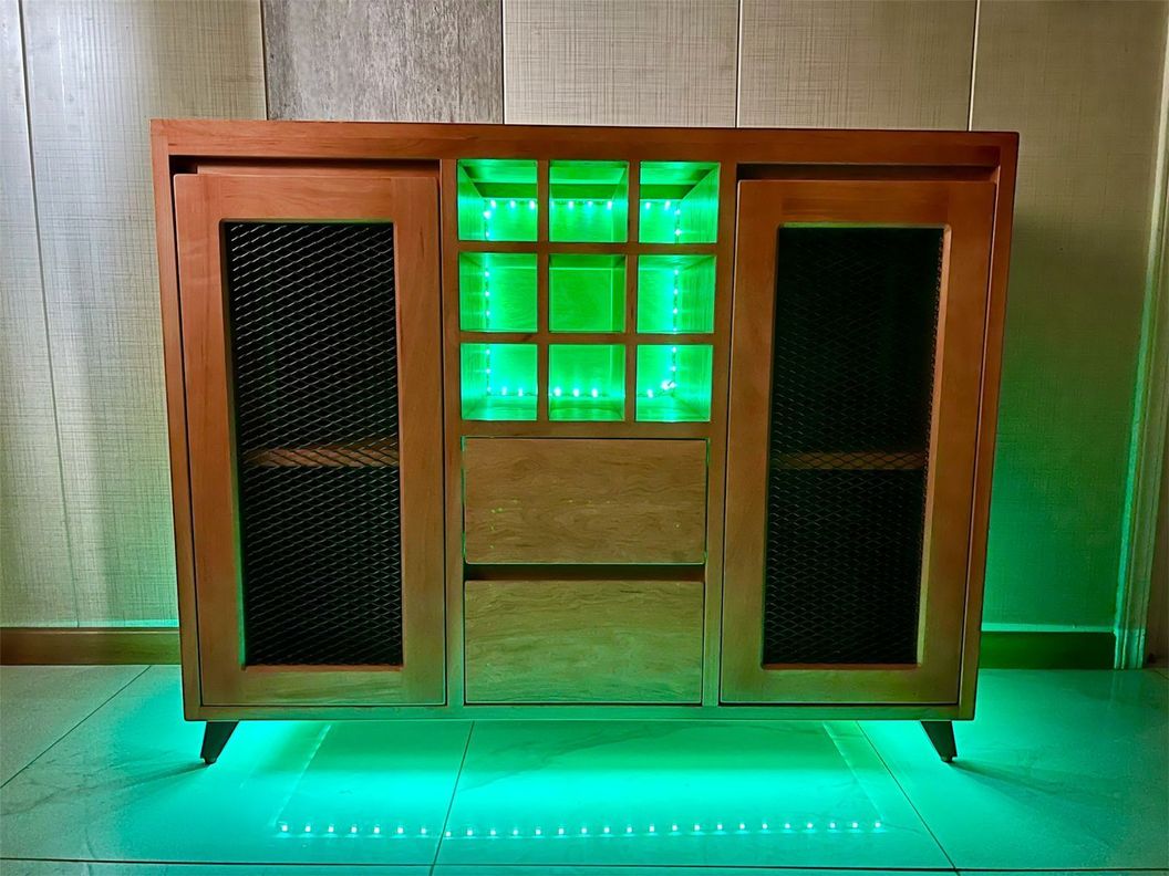Mueble para vinos y licores con retroiluminación-4