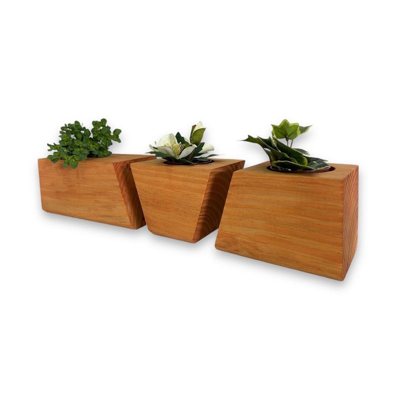 Porta macetero lingot3 de madera para suculentas color lenga-0