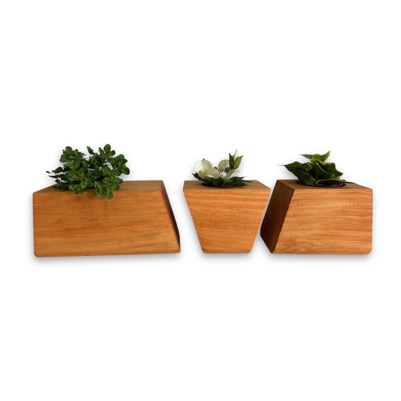 Porta macetero lingot3 de madera para suculentas color lenga-1