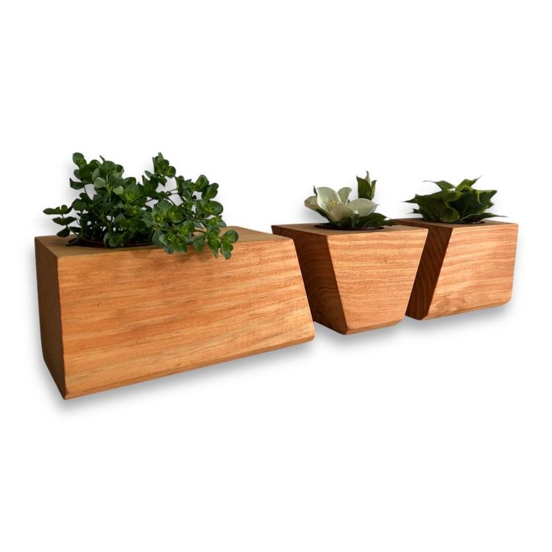 Porta macetero lingot3 de madera para suculentas color lenga-2