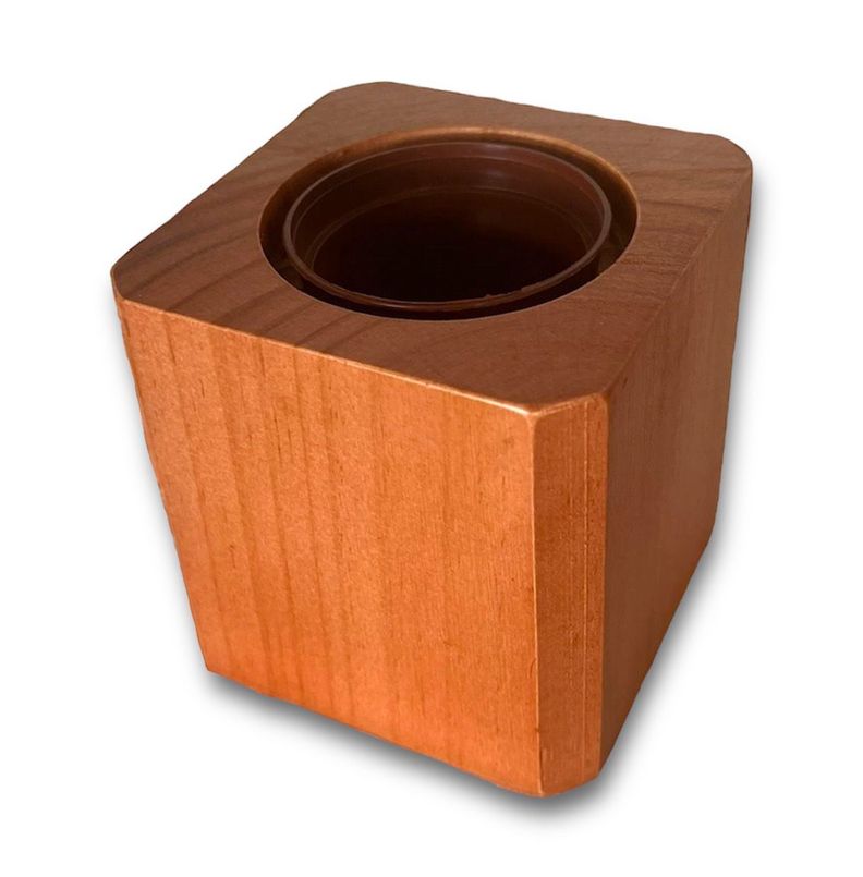Macetero de madera para suculenta modelo cubo-0