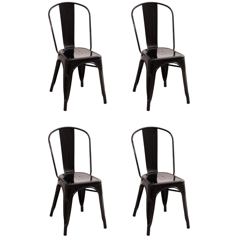 Pack 4 Sillas Tolix Color Negro