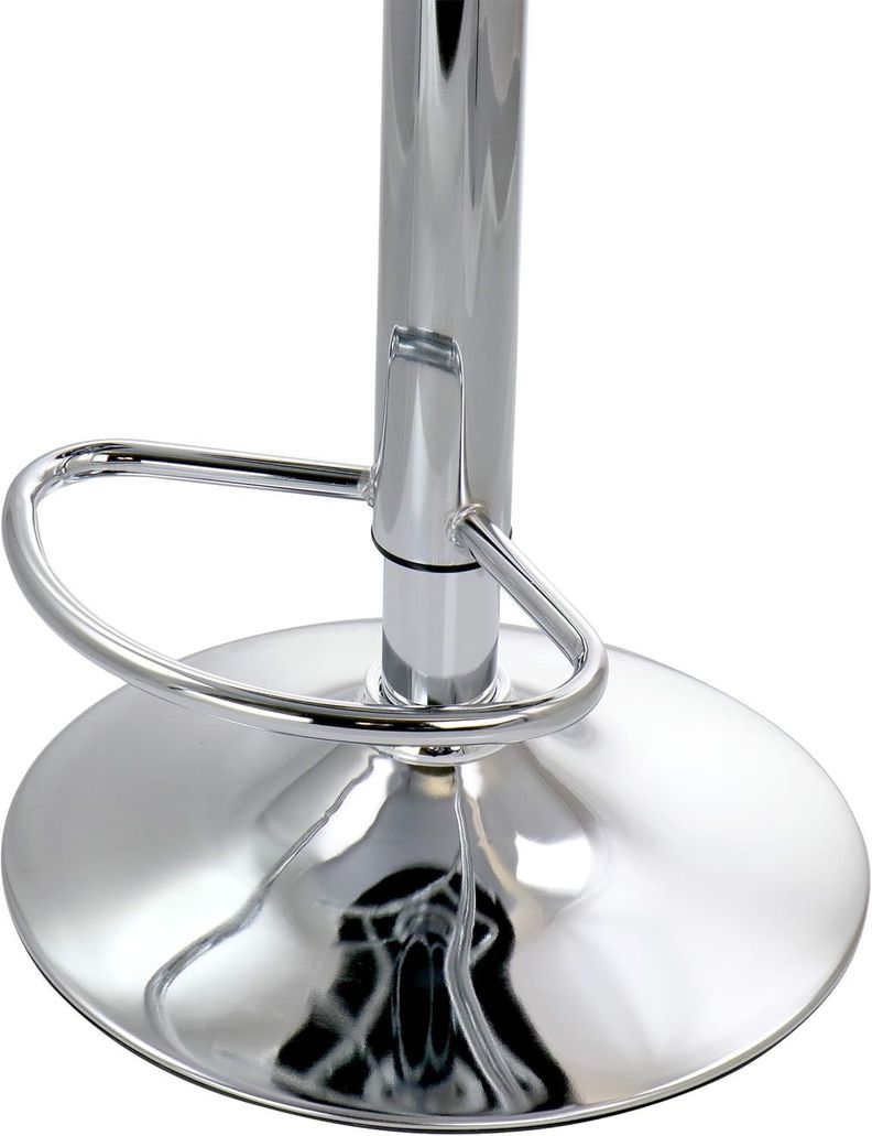 Pack 2 Taburete Piso Bar Altura Regulable Con Respaldo Negro-5