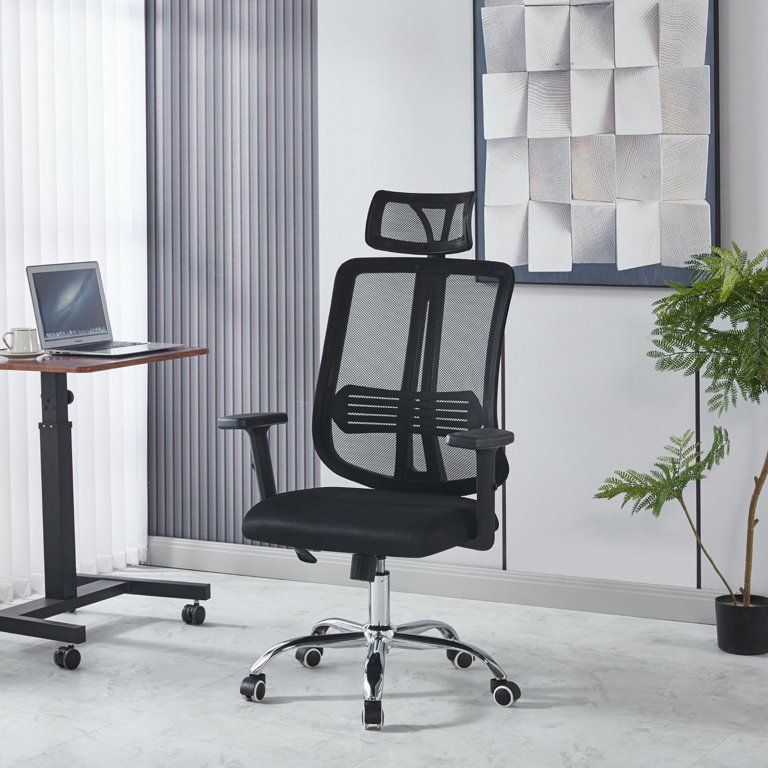 Silla Ergonómica Para Escritorio U Oficina Color Negro-4