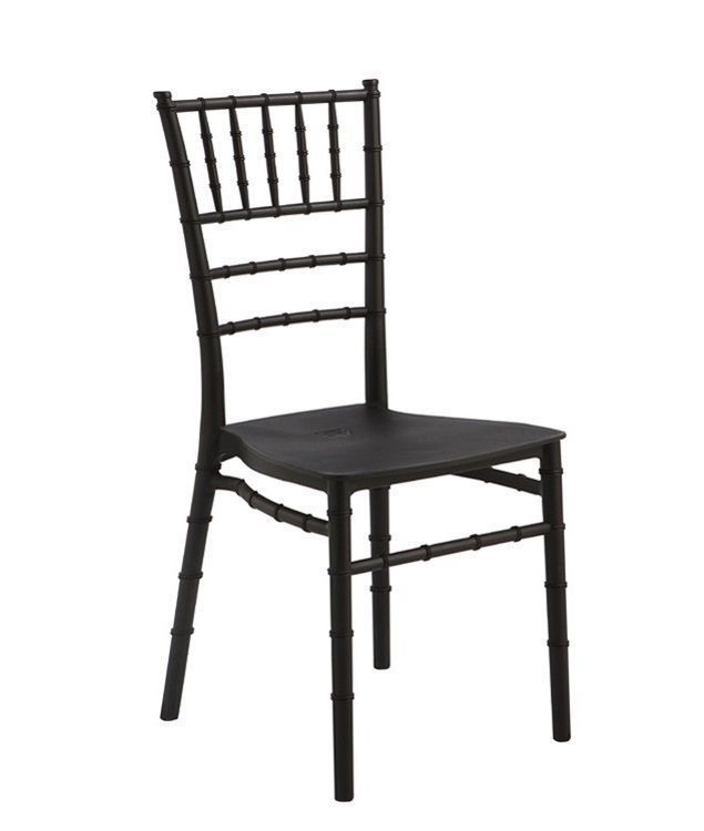Silla Chiavari Apilable Para Comedor Terraza Eventos Negra