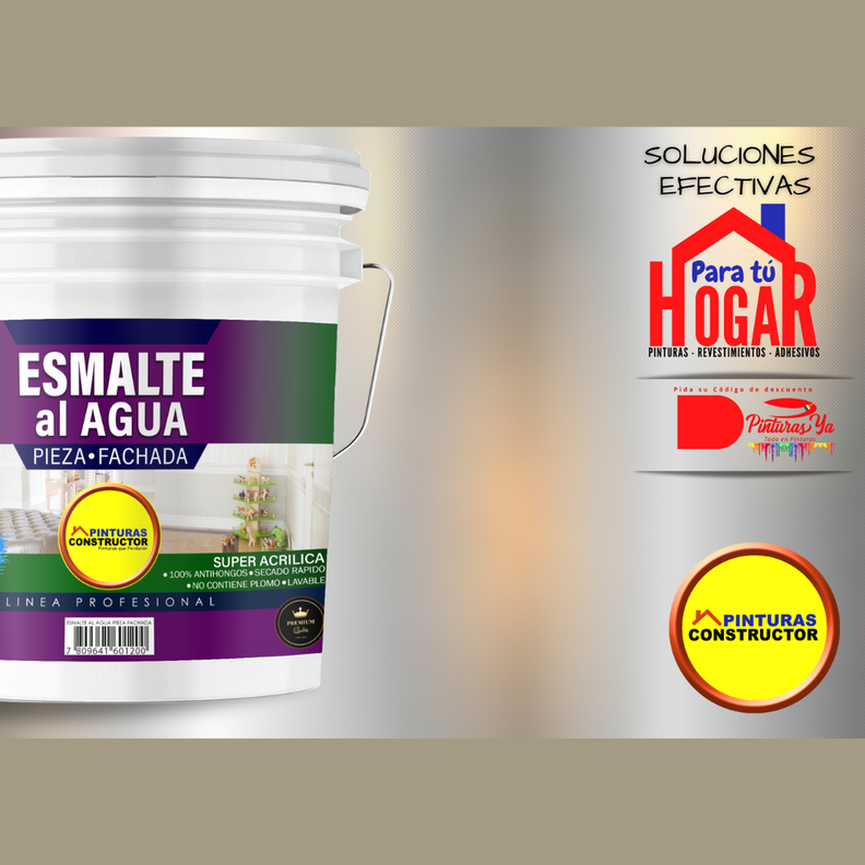 Esmalte Al Agua Pieza y Fachada Blanco (Mate) Tineta 20Lts-3