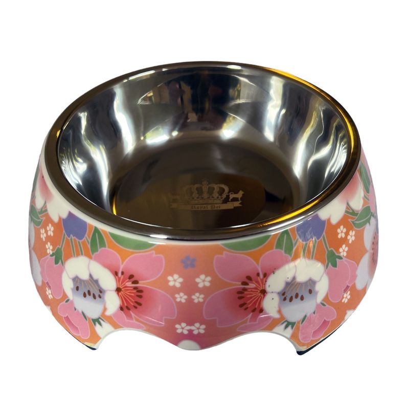 Bowl Comida Mascota Mediano Flores Royal Pet - Shopyclick-0